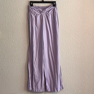 Banjara‎ Boho Linen And Viscose Light Purple Wide Leg Pants Size M